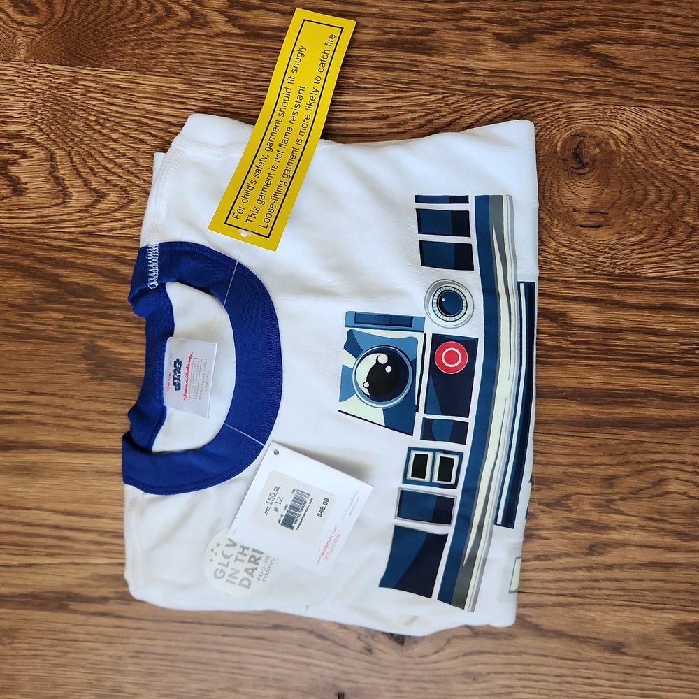 Hanna Andersson R2 D2 Glow in the Dark Long Pajamas - NWT - Picture 2 of 4